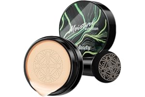 YIYUANIJI Mushroom Head Air Cushion CC Cream Foundation, Air Cushion BB Cream, CC Cream Foundation, Concealer Lasting Nude Makeup Moisturizing Pigment CC Liquid Foundation Ivory-02