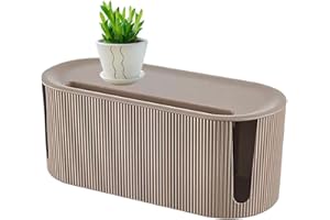 PEOSEVI Scatola Per La Gestione Dei Cavi, Scatola Organizer Per Cavi Da Scrivania,Proteggi Cavo Per Prese Elettriche, Scatola Di Immagazzinaggio Per Nascondere Le Prese Multiple(31x13,5x12,5 Cm)