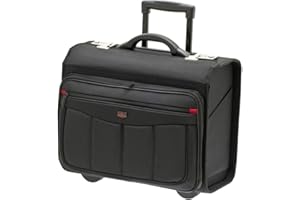 UNBEKANNT Pilotenkoffer Trolley Aktenkoffer mit Rollen und Laptopfach 15" Zoll Business Laptop Trolley Handgepäck