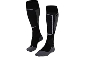 FALKE Mujer SK4 calcetines de esquí Amortiguación Ligera Anti Ampollas Fina Transpirable Secado Rápido Regulación del Clima Neutralización de Olores Lana Hilo Funcional 1 par