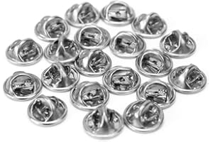 EElabper 20 spille in metallo argentato per cappello, pratica chiusura a farfalla, conveniente