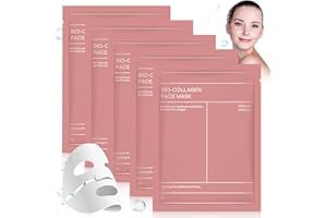 HWJPDMBD Bio-Collagen Real Deep Mask, 5 Stück Bio Collagen Mask Overnight, kollagen maske, Bio Collagen Mask, Anti-Falten Lifting Gesichtsmaske, Pore Minimizing, Collagen Night Wrapping Mask Sheet