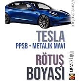 Flea Market Tesla Deep Blue Metalik Koyu Mavi Profesyonel R&ouml;tuş Boyası Taş İzi ve &Ccedil;izik Giderici 25ml, PPSBIBTff