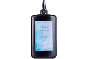FRENSHION 250 ml de resina dura epoxi transparente de tipo duro, pegamento UV, curado ultravioleta, curado solar, resina activada por la luz solar, pegamento adhesivo transparente para la fabricación de joyas