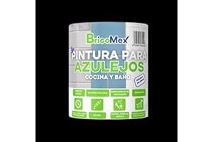 BRICOMEX Pintura para Azulejos Acabado Satinado | Gran Adherencia | Secado Rápido | Resistente al moho y hongos (750 ML, NEGRO)