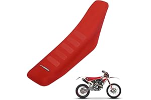 BIUGERCN Funda para asiento de motocicleta, funda de cojín de goma universal para XX XXF XE XEF 50cc 125cc 250cc 450cc 2T 4T Motocross Enduro Motard Rally Rojo
