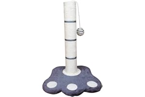 AAD Cat Pet Scratching Post Pole | 40cm Cat Activity Centre Grey Colour Cat Scratch Poles | Pet Playing Sisal Post (Paw), HA009