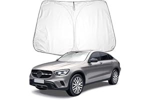 BIXUAN X253 Sonnenschutz kompatibel mit Mercedes Benz GLC X253 SUV 2016-2022 Windschutzscheibe für das Auto Frontscheibenabdeckung Windschutz für X253 Frontscheibe Blockiert UV Abdeckung Faltbar