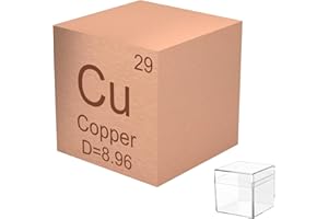 STPCTOU Copper Metal Element Density Cube 10mm 99.99% Pure for Element Collection Students Teacher Science Lover Collection &DIY(Cu 0.39Inch).