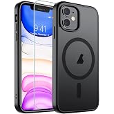 SUPFINE iPhone 11 i&ccedil;in Manyetik Kılıf [MagSafe ile Uyumlu] [10 FT Askeri Sınıf D&uuml;şme Koruması] İnce Yarı Saydam Mat Darbeye D