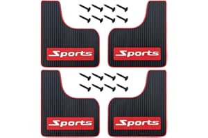 SAMTN Car Mudguard Mud Flaps,Universal Rubber Front and Rear Mudflaps Splash Guards Fender Flares Kit, 4PCS