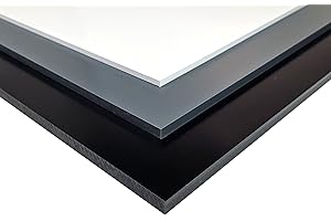 CK-PLATEX24 PVC Hart Platte 1-10 mm Schwarz/Weiß/Grau Trovidur® Vekaplan® Kunststoffplatte (1, Schwarz, 1000 x 495 x 1 mm)