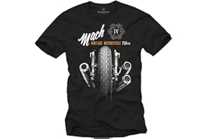 MAKAYA Camisetas Moteras - Vintage Moto Mach 4 Hombre