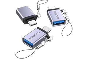 MOGOOD 3 Pack USB C auf USB A 3.0 Adapter, USB Adapter an USB C OTG Konverter USB OTG C kompatibler MacBook Pro, Chromebook, Pixelbook, Microsoft Surface GO, Samsung Galaxy S20 S21 S22 Pixel