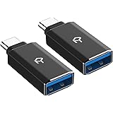 Rankie Adattatore USB C Alta velocità USB Tipo C a USB-A 3,0, Pacco da 2, Nero