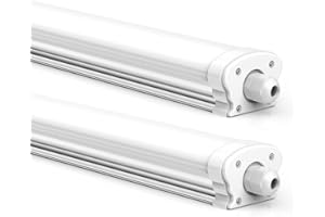 ‎JESLED JESLED - 2er Set LED Feuchtraumleuchte 120cm IP65-30W 5200 Lumen - 4000K Neutralweiß - Verknüpfbar - Kellerleuchte, Nassraumleuchte - Feuchtraum Wannenleuchte [Energieklasse C]