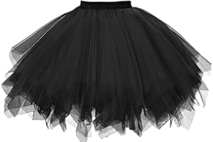 GOOBGS Damen 50er Ballettrock Multi-SchichtenVintage Ballet Blase Firt Tulle Petticoat Puffy Tutu