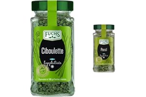FUCHS Épices Véritables Ciboulette Lyophilisée 10 g, Équivalent à 100 g d'herbes fraîches & Véritables Persil Lyophilisé 14 g, Équivalent à 100 g d'herbes fraîches