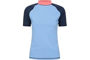 Mountain Warehouse Short Sleeves Womens UV Rash Vest - UPF50+ Sun Protection Ladies Rash Guard, Quick Dry, Flat Seams Top - for Spring Summer Swimming, Beach & Under a Wetsuit
