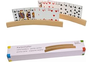 GICO Porta carte da gioco in legno, lunghezza (33 cm), set da 2 pezzi, 7956