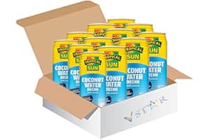 VSTAR Tropical Sun Coconut Water Drink with Pieces 520ml (12 (Full Box))