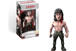 MINIX COLLECTIBLE FIGURINES Bandai Minix Rambo with Bandana Model | Collectable Rambo Figure From the Rambo Films | Bandai Minix Rambo Toys Range | Collect Your Favourite Rambo Figures From The Movies | Rambo Movie Merchandise