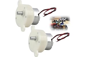 JIAHEHE Moteur électrique à faible vitesse à couple élevé DC 5V, moteur à engrenages en plastique, moteur miniature à réduction de décélération pour applications de petit moteur électrique