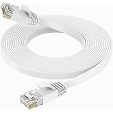 Ercielook Cat 6 Flat Ethernet Cable 12m RJ45 for Router | High speed, compatible with modem, PS4/5, Xbox. Stable and durable