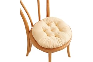 LOJAX Cuscini per sedie da pranzo Set di 8 cuscini rotondi per sedie da giardino Cuscini per sedili da giardino Cucina Balcone Soggiorno 36 x 36 x 5 cm Decorazione per interni ed esterni