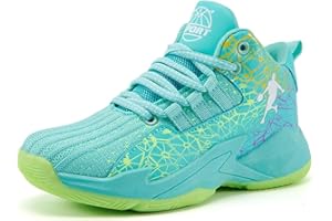 Kmrlofiy Zapatillas de Baloncesto para Niños Moda Calzado de Baloncesto para Niño Aire Libre Deportivas Fitness Antideslizantes para Correr Zapatos de Running
