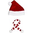 syberwell Costume Set for Eilik robot,Santa Hat and Red White Striped Scarf