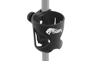 Tiger MSA79-BK Clamp on Drink Holder for Music Stand, Mic Stand and Drum Stand – Cup Holder for Vocalist, Drummers, Guitarists and Bassists