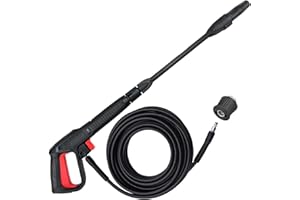 Bear Force Pistola pulverizadora de hidrolimpiadora de repuesto con lanza de chorro y manguera de 10 m, compatible con Bosch, AR Blue Clean, Black & Decker,