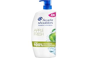 Head & Shoulders Shampoo Antiforfora Apple Fresh 1000ml con Dosatore, Uso Quotidiano. Fino al 100% Protezione dalla Forfora, Clinicamente Testato. Tutti i Tipi di Capelli. Freschezza, Profumo di Mela