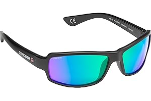 ‎CRESSI Cressi Ninja - Polarisierte Sonnenbrille Herren und Sonnenbrille Damen, Entspiegelte Gläser Wasserabweisend Schutz UV-Strahlen Angeln Fahren Sportbrille Herren + Hartschalenetui