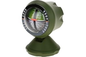 BOROCO Inclinomètre de Voiture,Boussole Niveau de Indicateur de Inclinomètre,Multifonctionnel Extérieur Inclinomètres pour Boussole électronique de Véhicule (8x5.5x5cm)