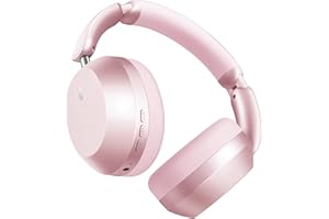 Wentronic Y04 Bluetooth Headphones Active Noise Cancelling Wireless Over Ear Headsets 48 Hours Playtime High Sound Quality Foldable Earphones with Soft Ear Cushion for Travel - Pink