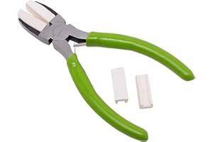 BENECREAT Pinza a Doppia Mascella in Nylon Pinza a Becchi Piatti con Ganasce Adesive per Gioielli Fai-da-Te Che Fanno Progetti di Hobby, Verde