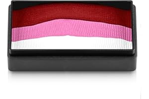 Kraze FX Dome Stroke - Rosa Rose (25 g), professioneller 1-Takt-Split-Kuchen, hypoallergenes, ungiftiges, wasseraktiviertes Make-up für Gesichts- und Körperbemalung für empfindliche Haut