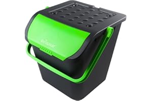 Ecoplast, Pattumiera per Raccolta Differenziata, con Doppia Apertura, Flessibile, Indeformabile e Impilabile, Resiste a Tutte le Temperature, Per Interni ed Esterni, Color Verde, 28 L, Made in Italy