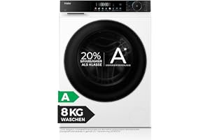 Haier Frontlader Waschmaschine 8kg I G5 Serie I A -20%, 1.400 U/Min., leiser Inverter-Moto