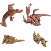 GUOYOU 4 Pieces Aquarium Decoration Natural Wood, Accessories for Reptiles | Sturdy Decorative Aquarium Logs, Durable, Ideal
