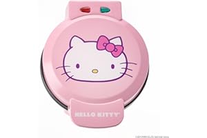 Uncanny Brands Hello Kitty Pink Waffle Maker – Makes Hello Kitty Waffles - Compact, Non-Stick, Easy to Clean, Dual Indicator Lights - Fun Breakfasts