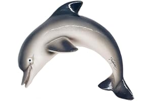 sicilia bedda - PESCI IN CERAMICA SICILIANA da Parete - Prodotti Artigianali realizzati a Mano (18x15, Delfino)