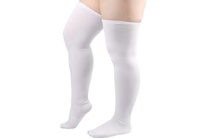 DRESHOW Grossa Taglia Donna Calzini da Ginocchio Coscia Alta Calze Stivali Calze Sopra il Ginocchio Calze per Cosplay Sportivo