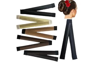 GRIDS LONDON LTD Magic Hair Bun Maker French Hairstyle Easy Snap Donut Styling DIY Bands (Black 01)