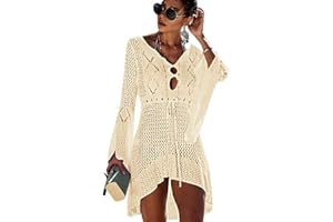 EDOTON Traje de Baño, Vestido de baño de Bikini con Encaje de Crochet y Espalda Abierta de Mujer