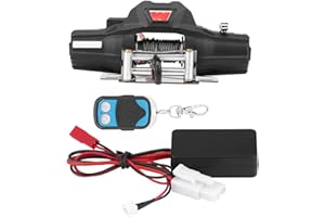 DILWE Verricello per Auto RC,RC Auto Winch Verricello a Doppio Motore in Dcala 1/8 RC Auto Modello Crawler Car Twin Verricello a Motore con Telecomando