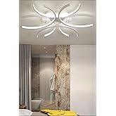 Levora Modern Tasarım - Salon - Mutfak - Yatak Odası Beyaz Işıklı Led Avize (Beyaz)