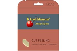 Kirschbaum Saitenset Gut Feeling Juego de Cuerdas de Tacto intestinal (1,25 mm), Color Blanco, Unisex Adulto